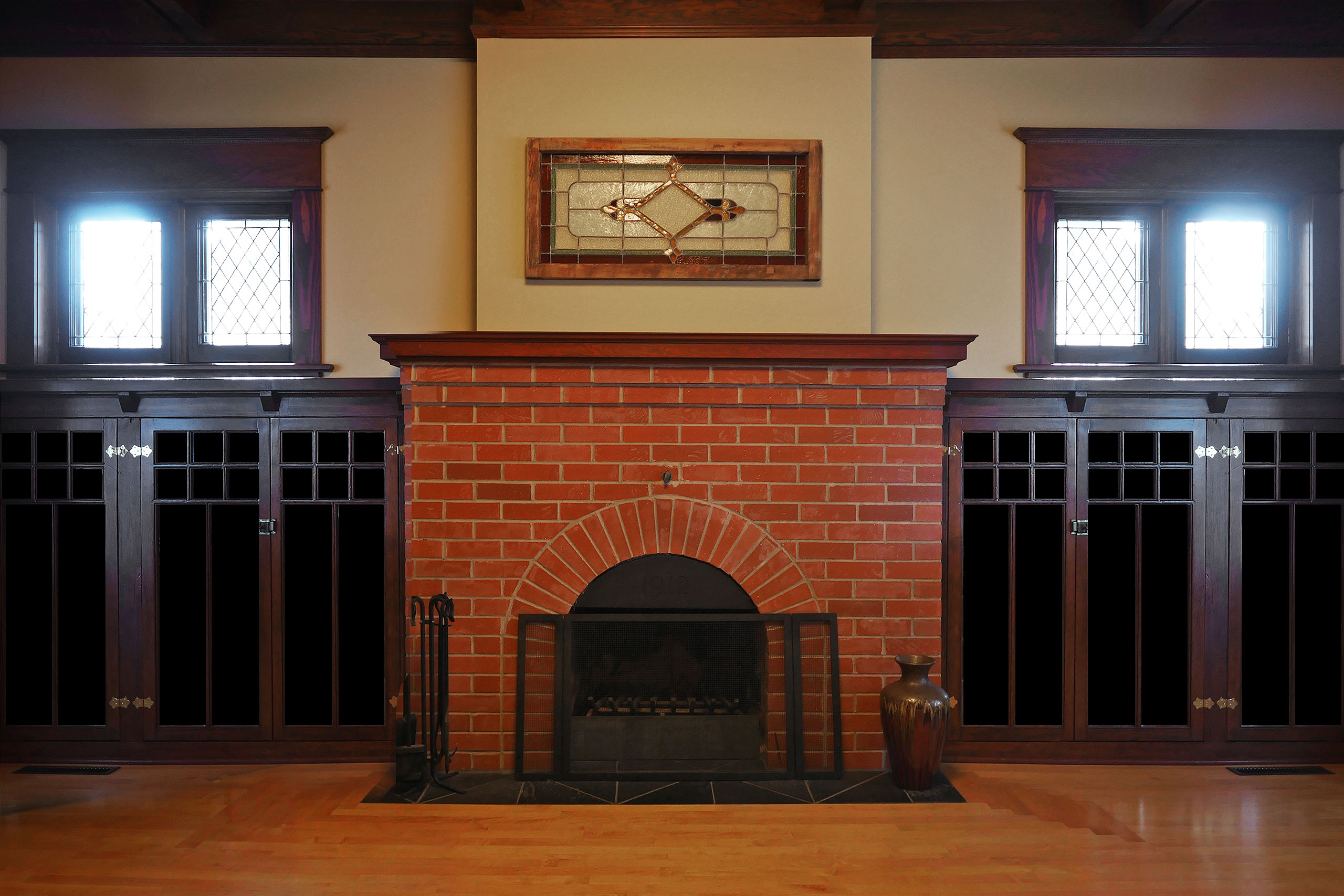 Restored fireplace